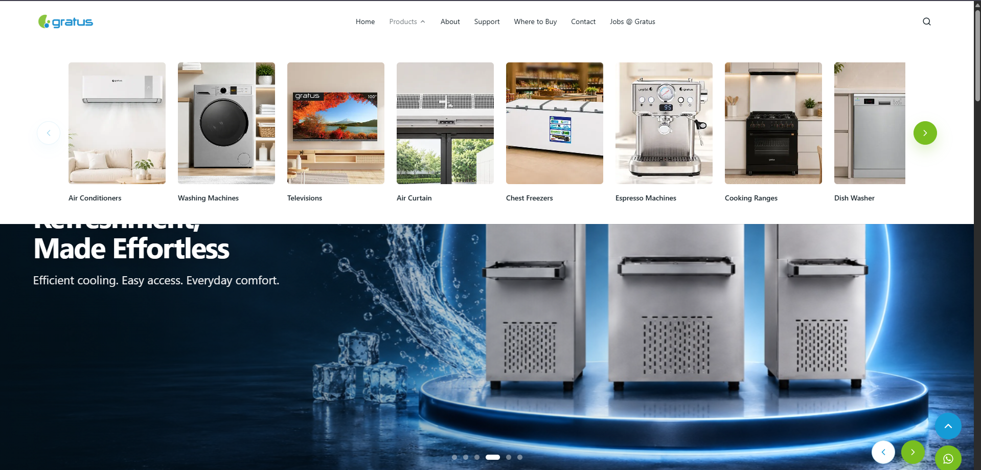Gratus homepage preview